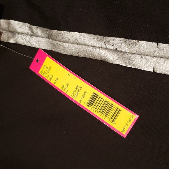 Catherine Malandrino NEW Flare Metallic Silver "PETE" Mini Skirt NWT Women's L - Picture 9 of 16